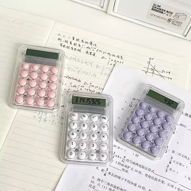 便携迷你计算器高颜值无声小女神款大学生儿童小型随身机器可爱图片