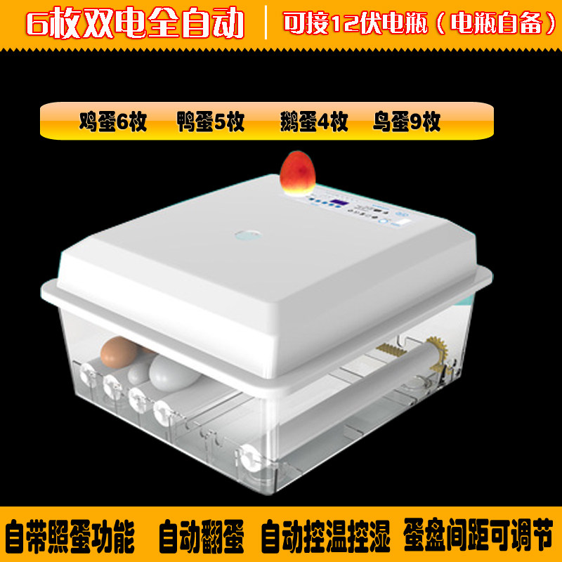 家用型全自动智能孵蛋器6枚鸡鸭电热工具