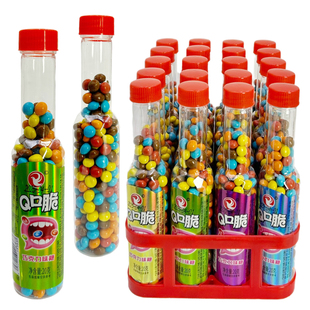 儿童创意啤酒瓶糖球出糖机糖果彩色巧克力味脆皮糖豆小孩零食批发