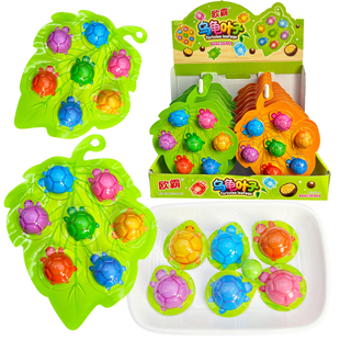 儿童创意树叶子迷你小乌龟造型麦丽素夹心巧克力小孩学生零食批发