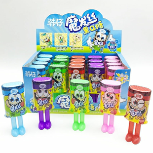 韓仔 長頭發(fā)糖魔發(fā)絲果q糖果味小孩零食 網(wǎng)紅好吃又好玩可愛瘋狂