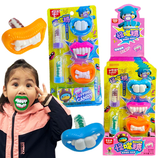 儿童搞怪笑嘴巴牙齿糖龅牙糖幼儿园奖励小孩趣味糖果零食礼物批发