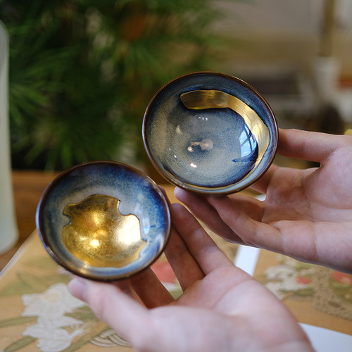 韩国大师安昌浩柴烧品茗杯