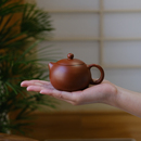 小谦山房140ml西施紫砂壶原矿朱泥宜兴手工茶具家用小精致小茶壶