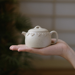 泡茶壶送礼 小谦山房人间小如意紫砂壶纯手工原矿白玉段泥宜兴中式
