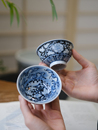 青花手工陶瓷品茗杯茶杯茶具 小谦山房一鹭莲升主人杯景德镇仿古元