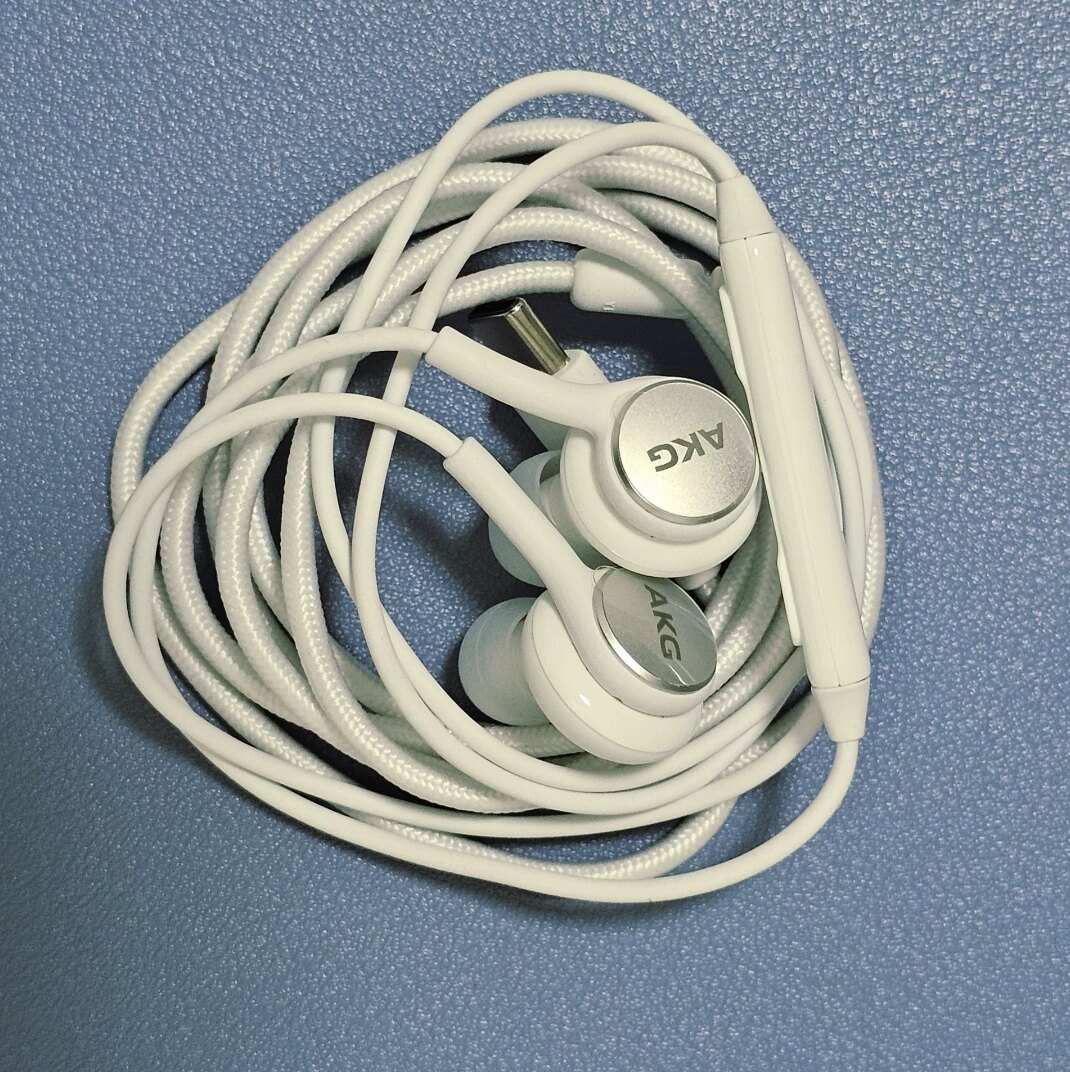 适用于三星手机akg原装耳机typec入耳式线控带麦拆机正品白色包邮
