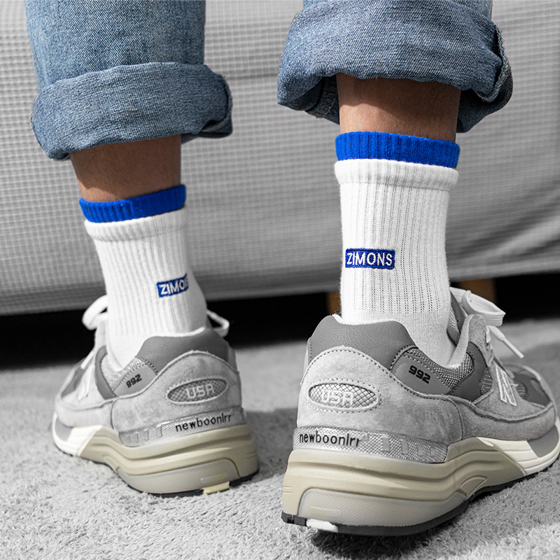 子墨棉品刺绣吸汗男士棉袜子