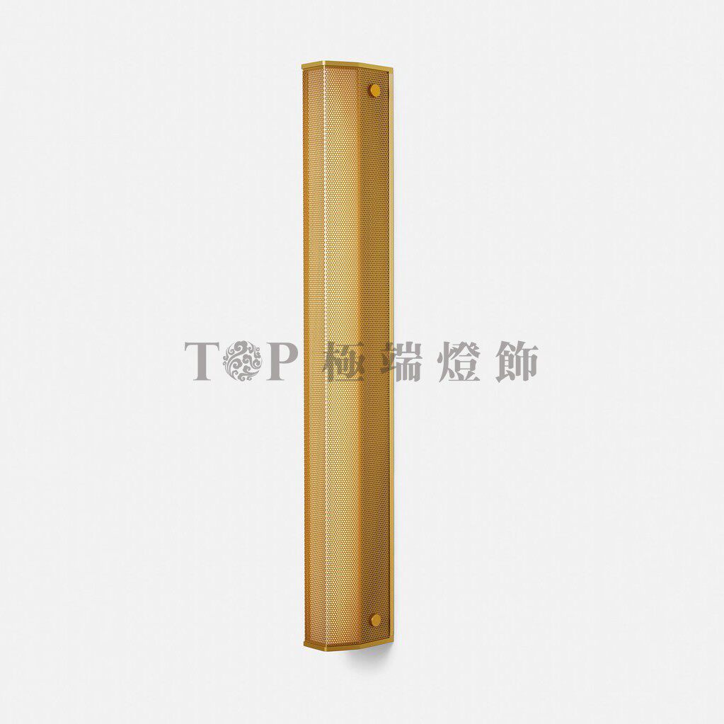 北欧工业风厦门网红店客餐厅铜色多边金属网卧室玄关橱窗床头壁灯