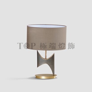 阿凡蒂酒店大厅迪拉姆金属异形台灯意大利别墅样板间客厅装饰桌灯