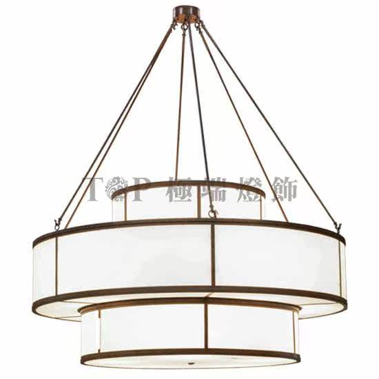 设计师现代新中式布艺大吊灯别墅会所酒店大堂样板间创意定制灯具,家装灯饰光源,客厅吊灯,淘宝优惠券,粉丝福利购,淘宝优惠卷