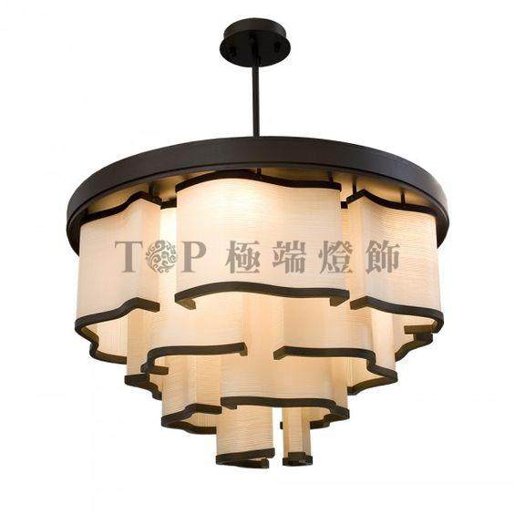 设计师现代新中式禅意大吊灯 时尚酒店茶楼会所别墅牡丹布艺吊灯,家装灯饰光源,客厅吊灯,淘宝优惠券,粉丝福利购,淘宝优惠卷