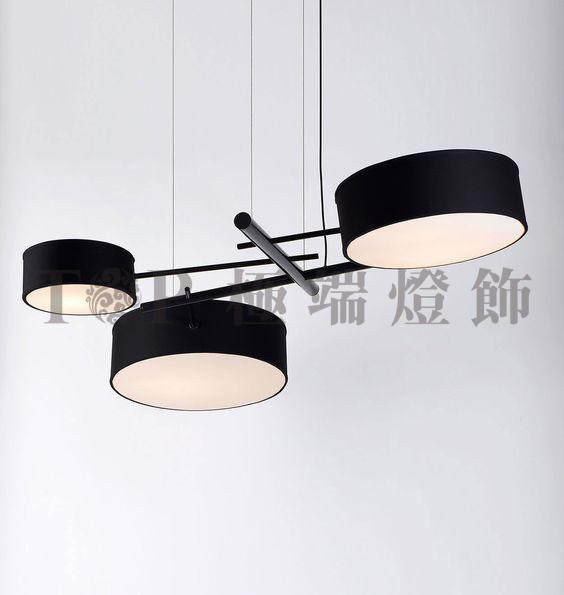 意大利设计师创意时尚黑色3头布艺吊灯 美式北欧餐厅客厅智能灯具,家装灯饰光源,客厅吊灯,淘宝优惠券,粉丝福利购,淘宝优惠卷