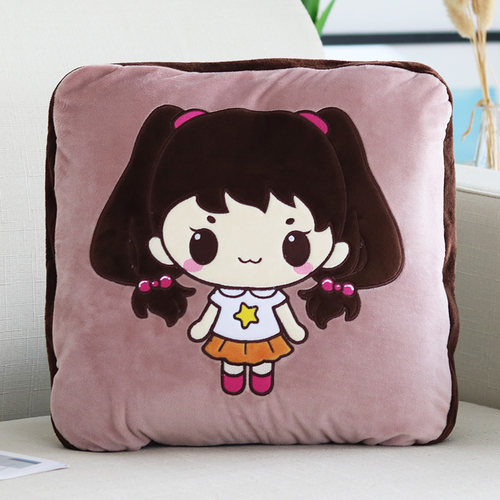 两用珊瑚绒午睡毯多功能抱枕被子