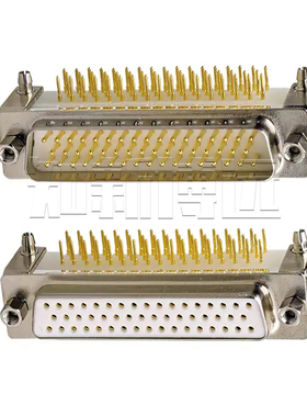DR50芯车针焊板接插公头母头 镀金实金90度弯脚焊板HDR50PIN座子