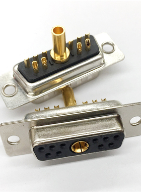 D-SUB混装大电流11W1母头压线式 10+1芯插座 D-SUB冷压式11W1插头