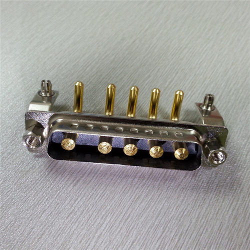 混合大电流5W5公头弯脚焊板D-SUB连接器 混装5芯军工级插头5P公座