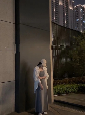 新款莫代尔背心连衣裙长裙 32189 外穿可打底加防晒衬衫