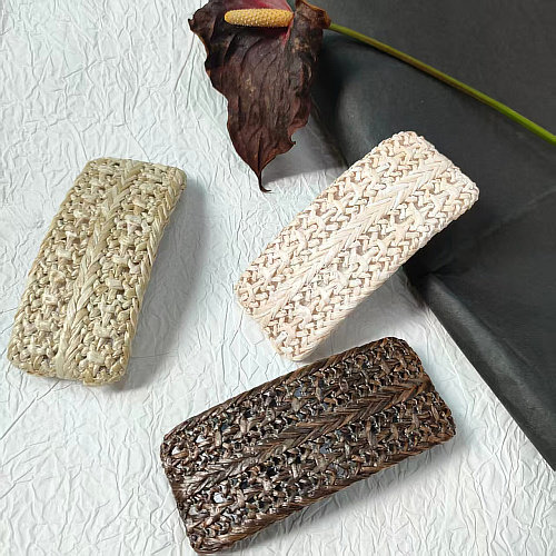 出口原单  仿拉菲草长方形弹片夹欧美款简约半发夹马尾夹,饰品/流行首饰/时尚饰品新,发饰,淘宝优惠券,粉丝福利购,淘宝优惠卷