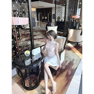 镂花序曲 00pm新品 镂空针织背心上衣 CCZEE