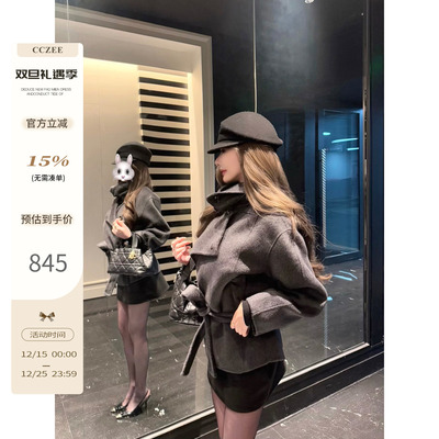 CCZEE 12/22 20:00pm新品【晚秋凯瑟琳】多穿法羊绒腰带大衣