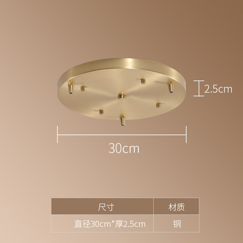 thumbnail for Scandinavian Japanese Style Brass Glass Chandelier Single Head Restaurant Entrance Aisle Creative Simple Bedroom Bedside Lamps