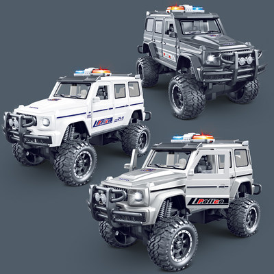 110警察车警务车惯性玩具车声光
