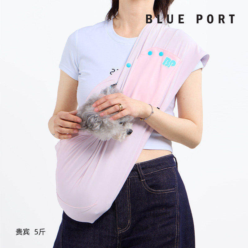 Blue Port宠物凉感轻便出行斜挎包猫包狗包便携透气外出布袋背包