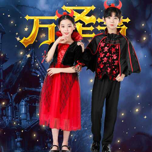 万圣节cos儿童服装男孩节魔法