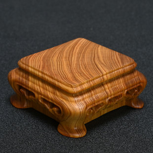 崖柏木陈化料方形桌底座长6.7cm新中式创意小摆件家居装饰工艺品