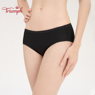 C76 2件装 944 简约纯色棉质舒适透气无痕中腰平角内裤 黛安芬正品