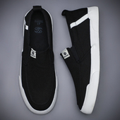 春季 复古开车鞋 新款 休闲板鞋 一脚蹬老北京布鞋 2026年闪步帆布男鞋