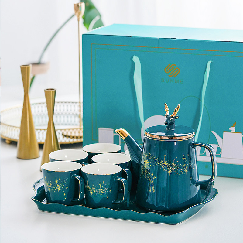 北欧茶壶套装家用客厅水杯现代简约创意陶瓷整套泡茶具杯子礼盒装在类目 餐饮具, 茶具, 功夫茶具中 - 来自Buy2taobao.com提供专业的淘宝代购服务