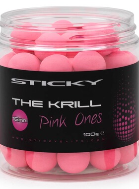 英国Sticky粉红磷虾弹出和平衡丸饵Sticky The Krill Pink