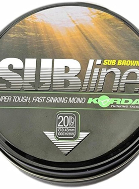 英国Korda库钓海竿远投欧鲤钓铁盒尼龙主线1000米Korda Subline