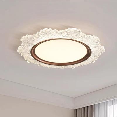 法式中古卧室吸顶灯极简个性房间护眼圆灯设计师主卧新款高端主灯