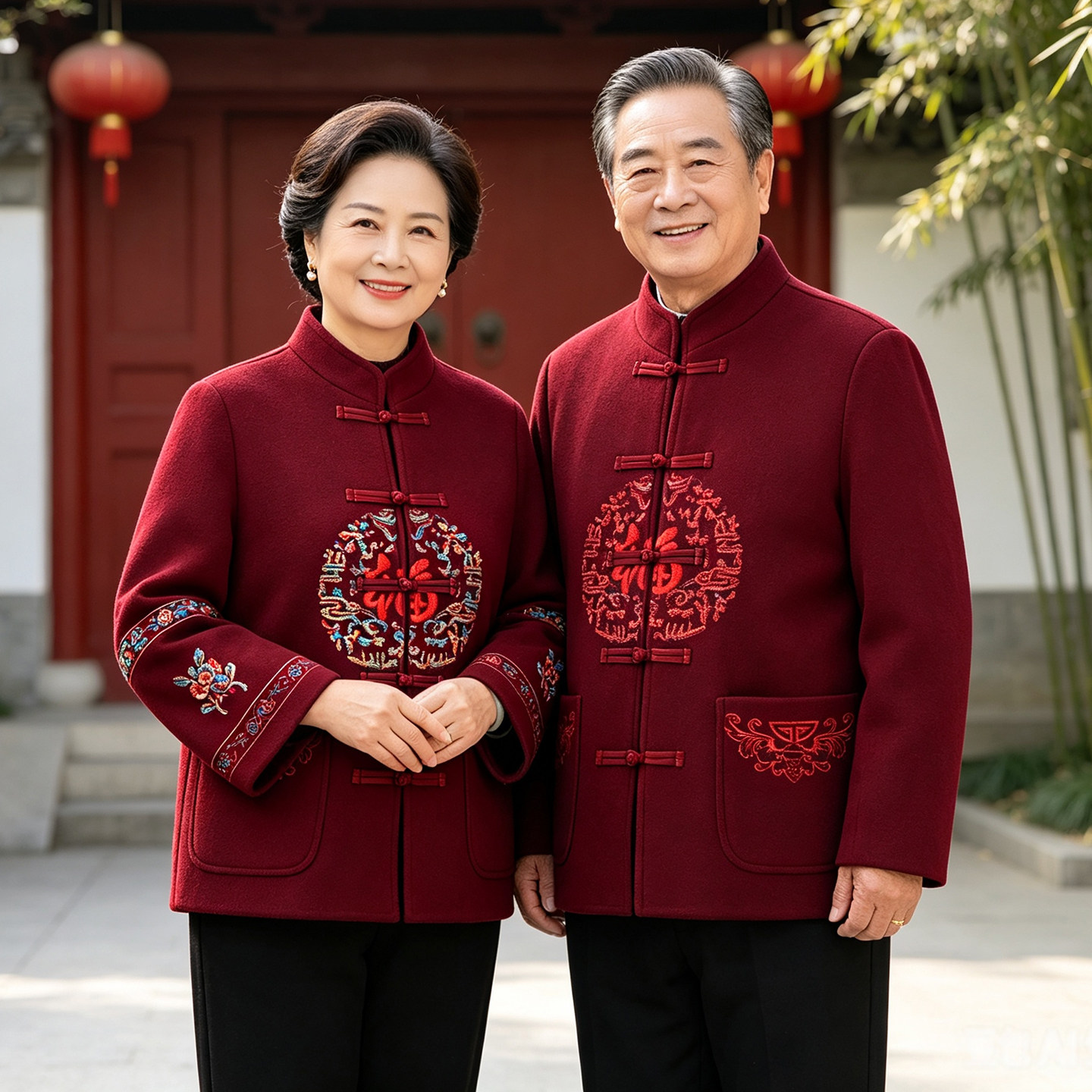 2026新款秋冬季中老年祝寿老人生日礼物爷爷奶奶装情侣装过寿衣服