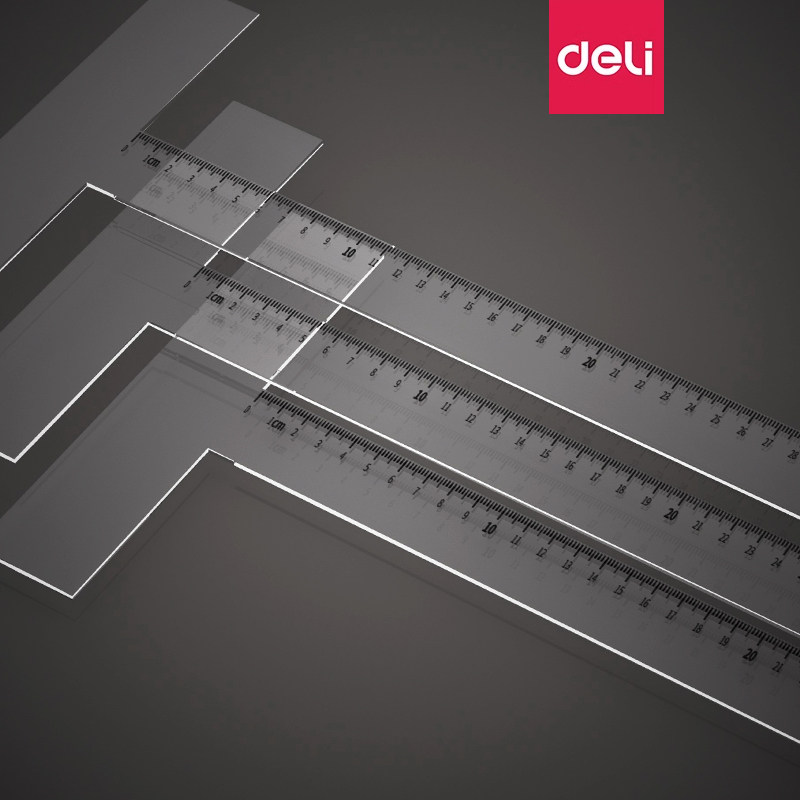 得力8412 有机丁字尺 T形尺  60厘米 90厘米T型尺刻度专业学生用