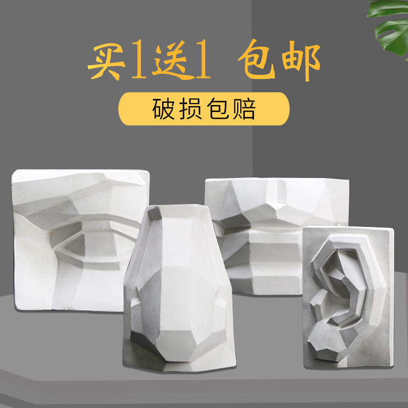 五官切面 实面 美术用品 石膏教具 亚历山大实面 切面 石膏头像