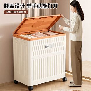 翻盖大容量衣服整理箱被子玩具储物箱家用可折叠收纳箱VB745
