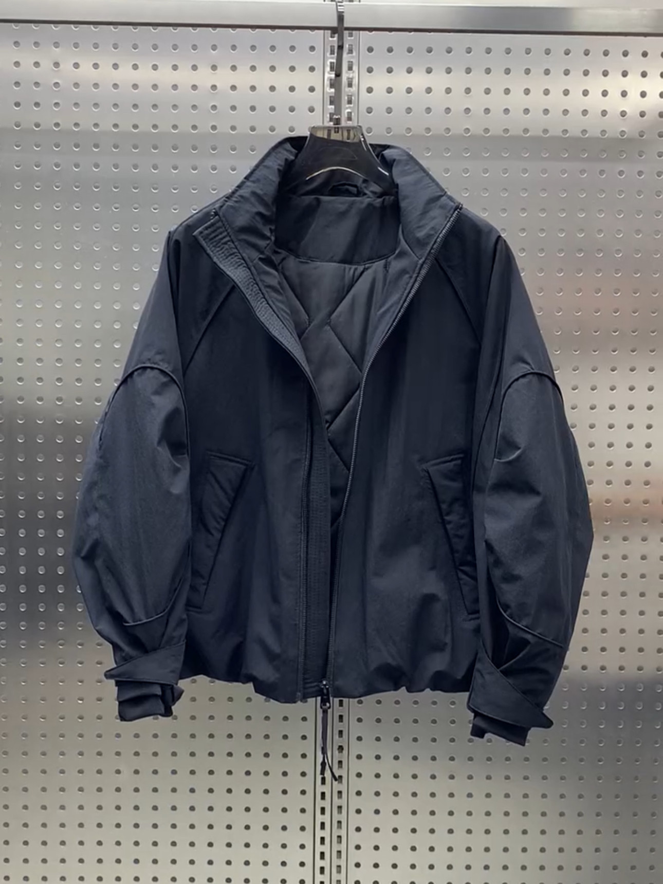 冬季新款立领棉服男美式潮牌休闲痞帅高级感纯色保暖防风宽松外套