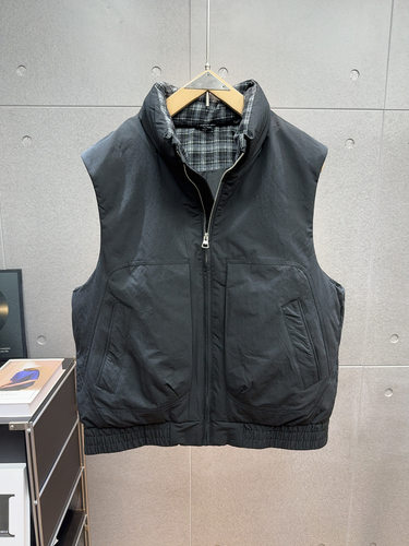秋冬工装立领90白鸭绒男马甲