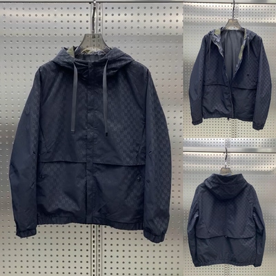 2025秋季新款连帽夹克时尚潮流欧货男士外套时尚印花字母修身款