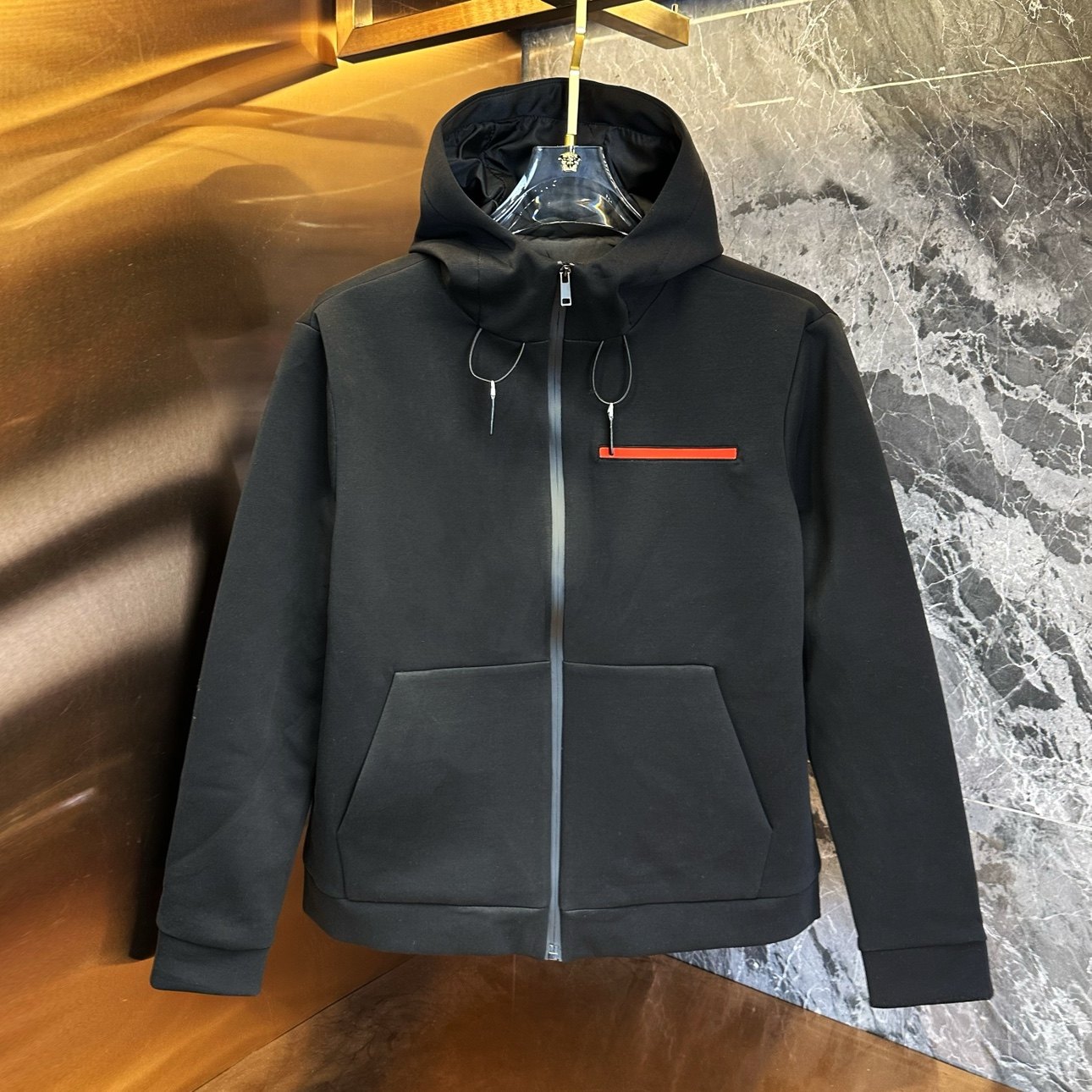 春夏季新款外套男简约运动休闲百搭连帽夹克薄外套大牌时尚运动服