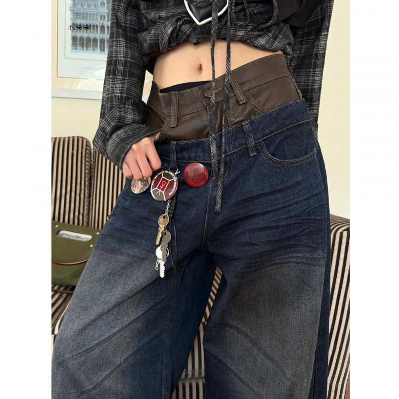 INSS复古阔腿裤十三行2025秋季新