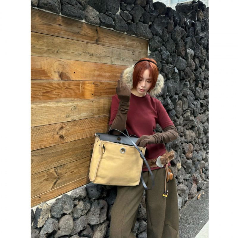 INSS假两件拼接长袖手套内搭针织