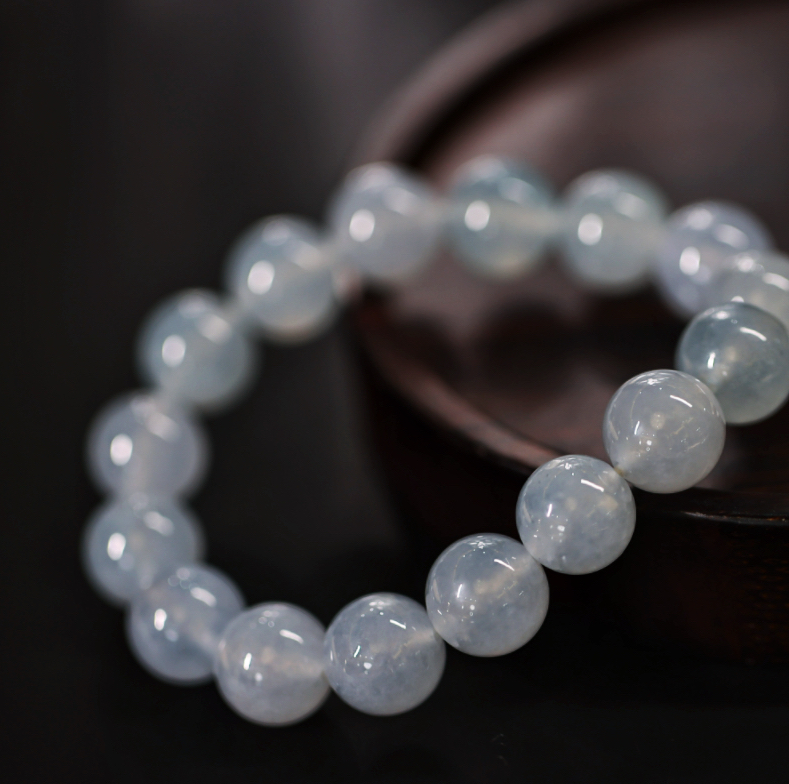 【颖有尽有】新款高定设计天然A货缅甸翡翠圆珠手串JJCYX51109006