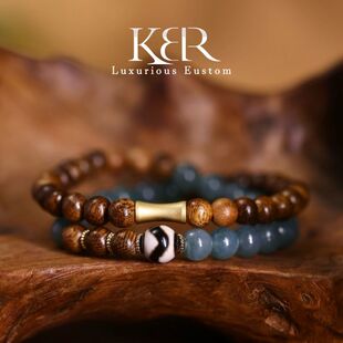 KBR0628004 天然A货翡翠虎牙珠珠手链双圈百搭 颖有尽有