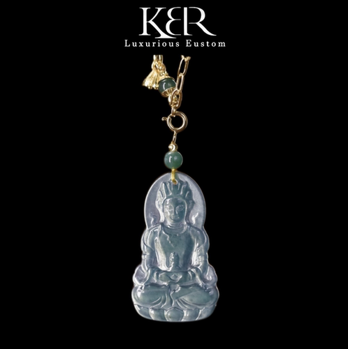 高定款天然A货翡翠度母吊坠项链百搭气质款多样性发货 KBR0925001