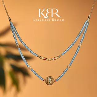 【颖有尽有】新款设计款天然A货翡翠项链时尚款KBR0725007